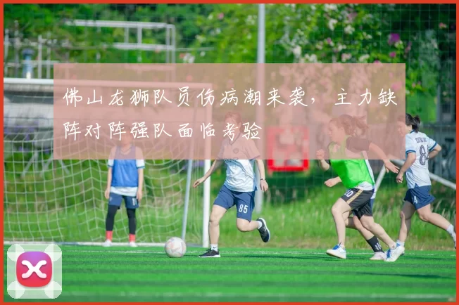 佛山龙狮队员伤病潮来袭,主力缺阵对阵强队面临考验
