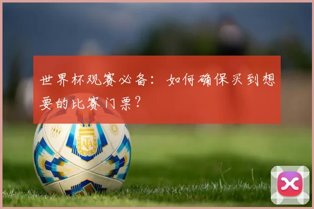 世界杯观赛必备:如何确保买到想要的比赛门票?