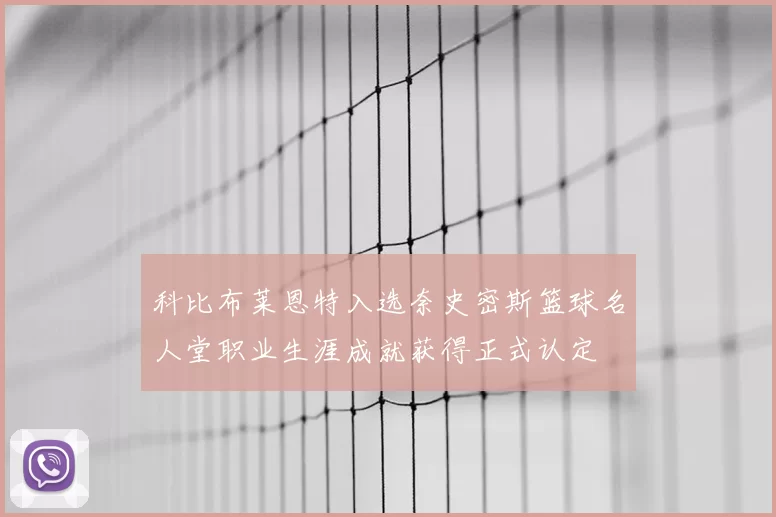 科比布莱恩特入选奈史密斯篮球名人堂职业生涯成就获得正式认定